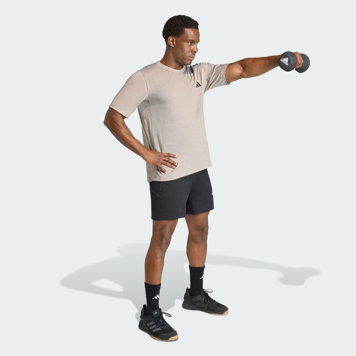 ADIDAS MEN'S WORKOUT ESSENTIALS FEELREADY GREY HEATHER TEE