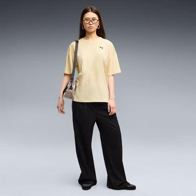 PUMA WOMEN'S WARDROBE ESSENTIALS OVERSIZED BUTTERCREAM TEE