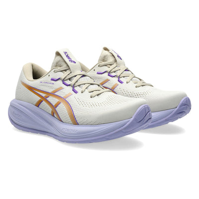 ASICS WOMEN'S GEL CUMULUS 28 OATMEAL/FRESH AIR RUNNING SHOES