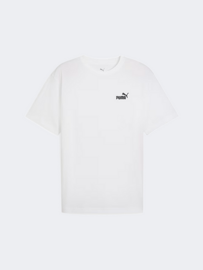 Puma Men's Essentials Small Logo White Tee
