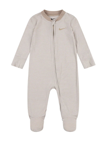 Nike Infants Striped Footed Beige Coverall