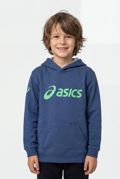 Asics Kid's Fleece Blue/Green Hoodie