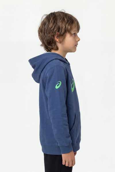 Asics Kid's Fleece Blue/Green Hoodie