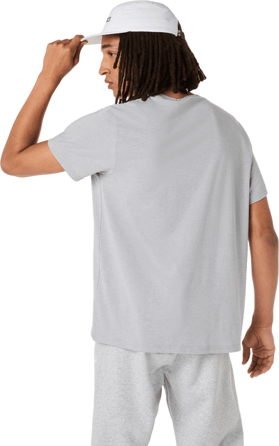 ASICS MEN'S SPIRAL EMBROIDERY GREY TEE