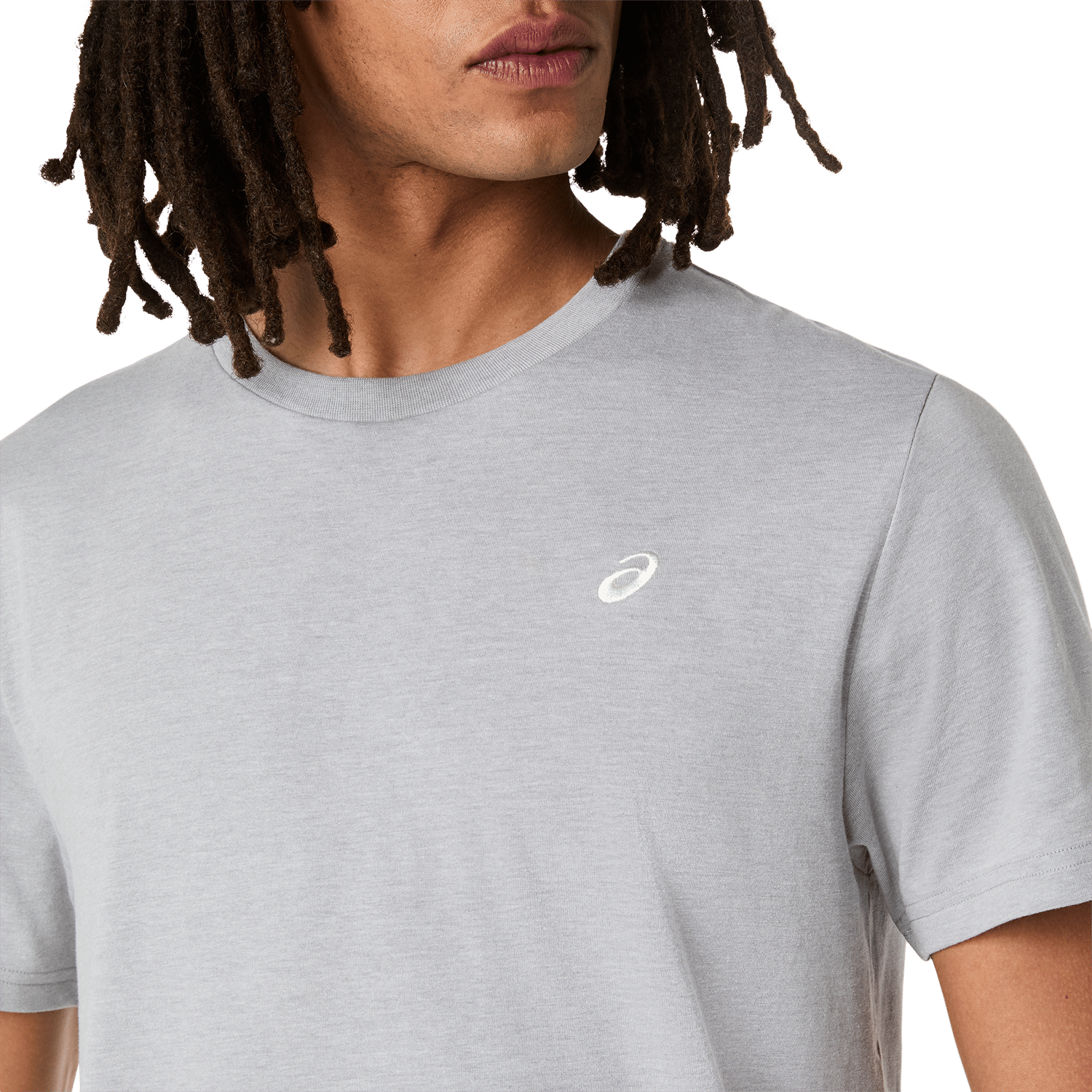 ASICS MEN'S SPIRAL EMBROIDERY GREY TEE