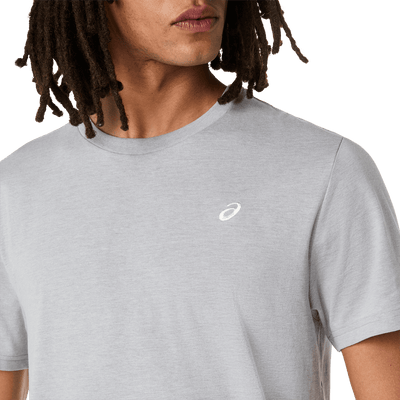 ASICS MEN'S SPIRAL EMBROIDERY GREY TEE