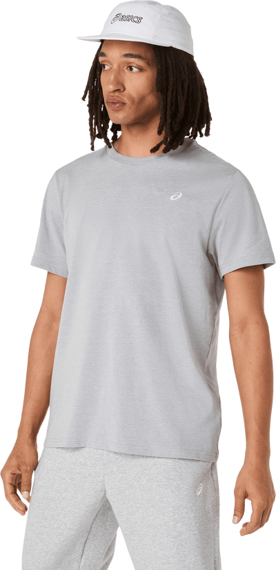 ASICS MEN'S SPIRAL EMBROIDERY GREY TEE
