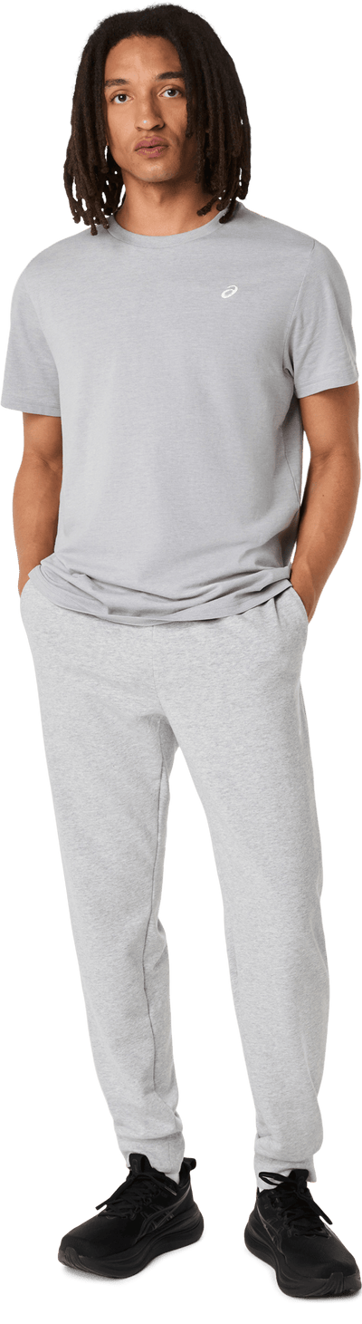 ASICS MEN'S SPIRAL EMBROIDERY GREY TEE