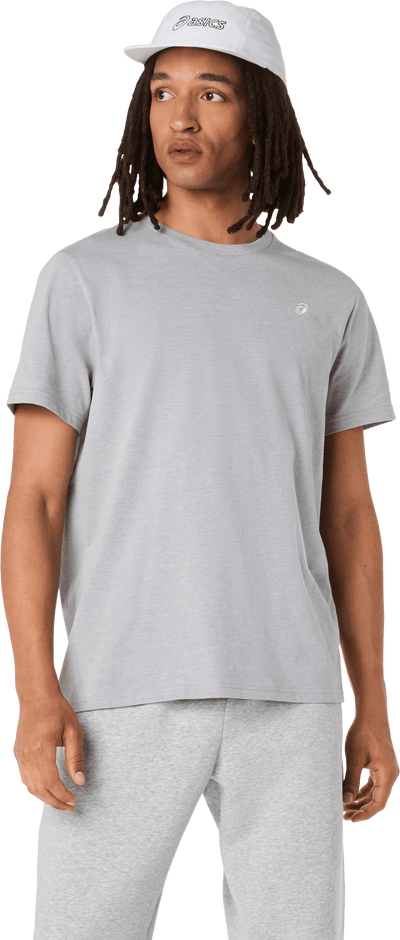 ASICS MEN'S SPIRAL EMBROIDERY GREY TEE