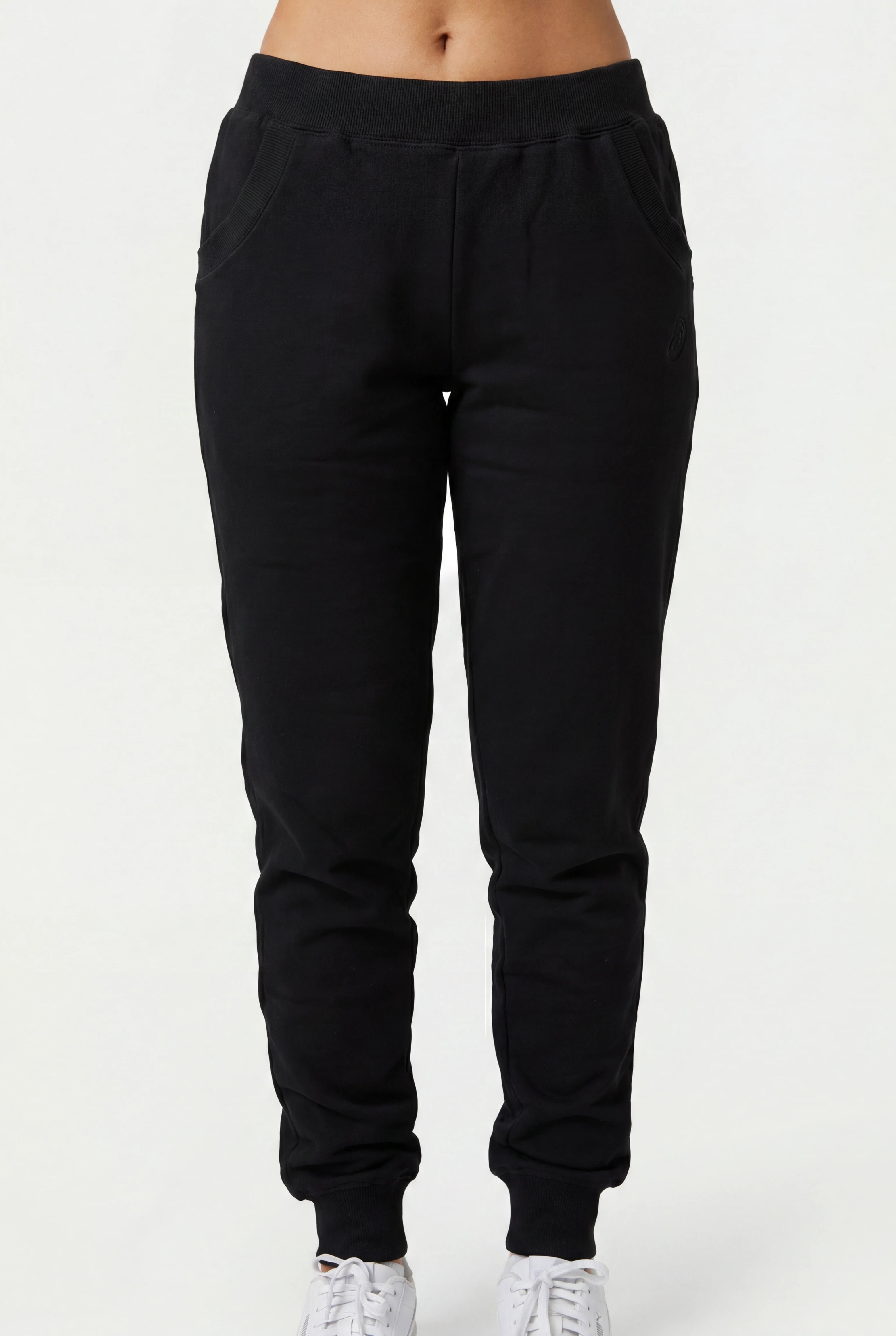 Asics Women's Fleece Cuff Black Trackpants