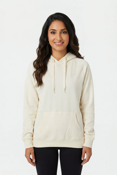 Asics Women's Fleece Cream Hoodie