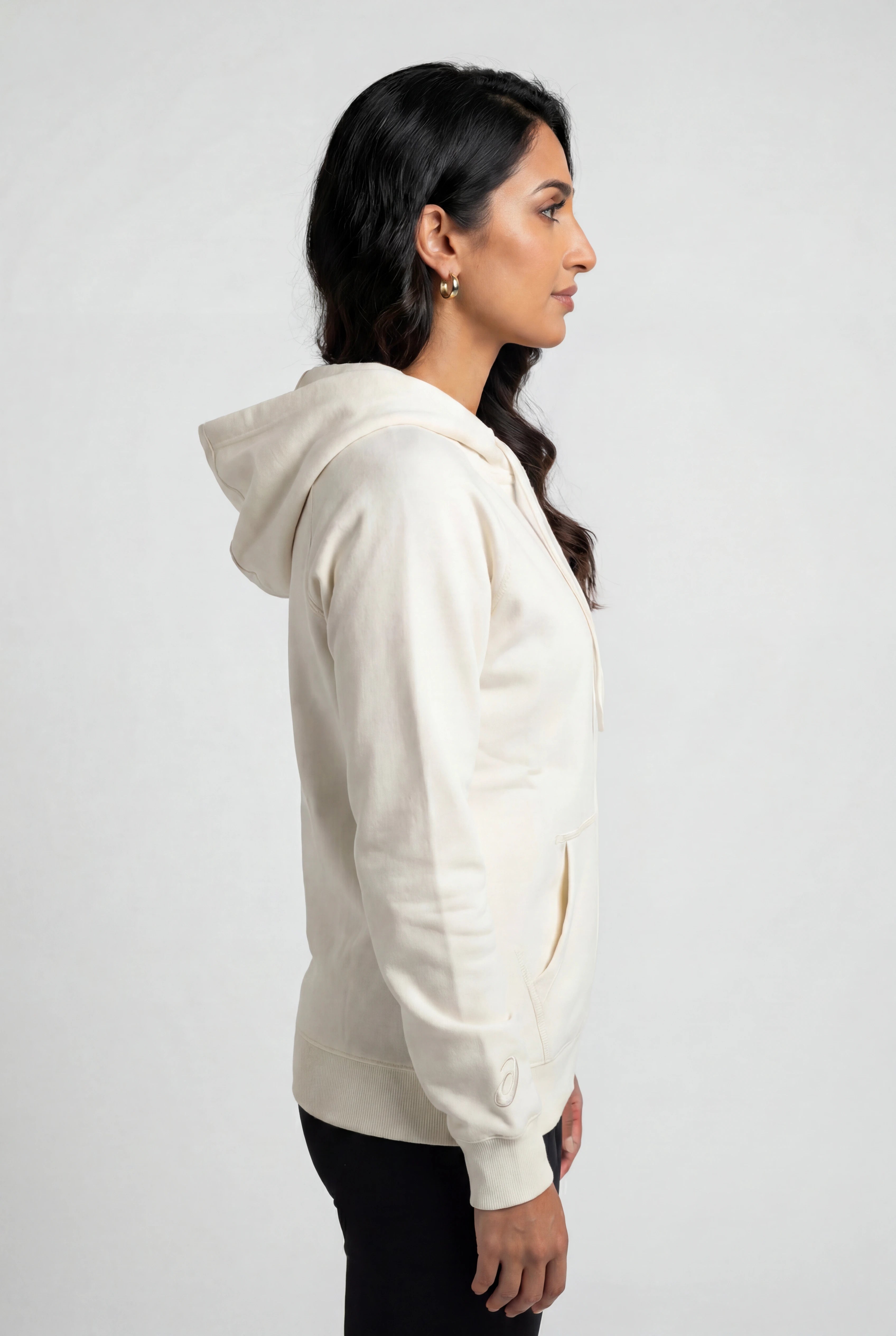 Asics Women's Fleece Cream Hoodie