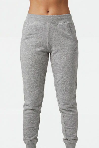 ASICS WOMEN'S FLEECE CUFF GREY TRACKPANTS