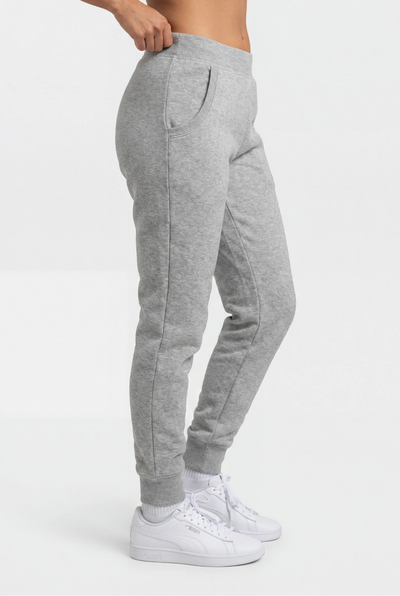 ASICS WOMEN'S FLEECE CUFF GREY TRACKPANTS