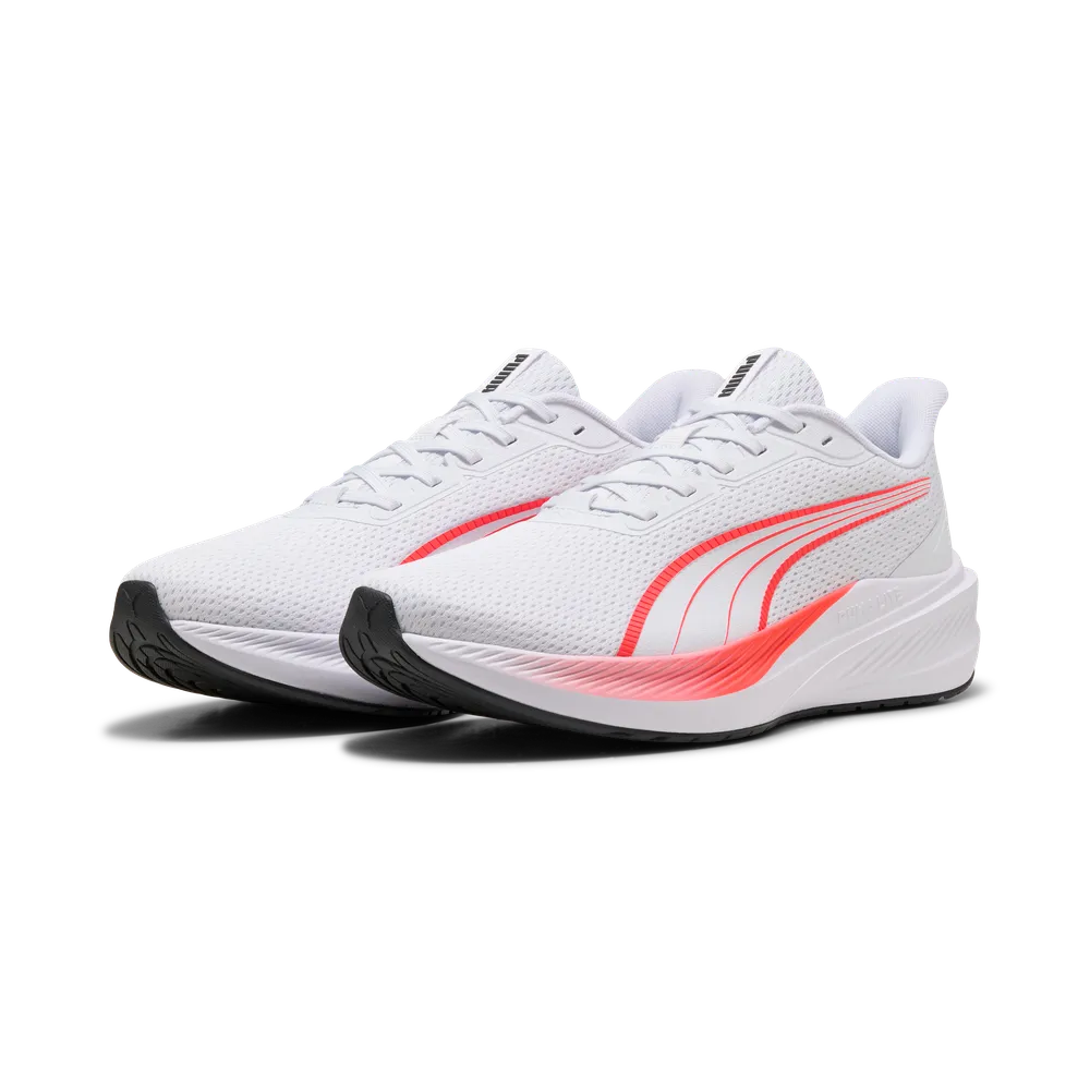 PUMA MEN'S DASHER LITE WHITE/RED RUNNING SHOES