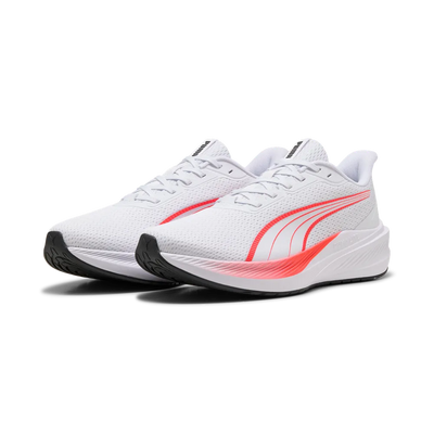 PUMA MEN'S DASHER LITE WHITE/RED RUNNING SHOES