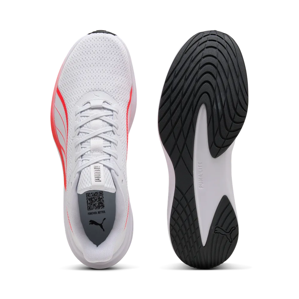 PUMA MEN'S DASHER LITE WHITE/RED RUNNING SHOES
