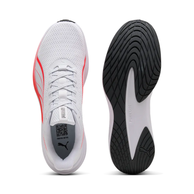 PUMA MEN'S DASHER LITE WHITE/RED RUNNING SHOES