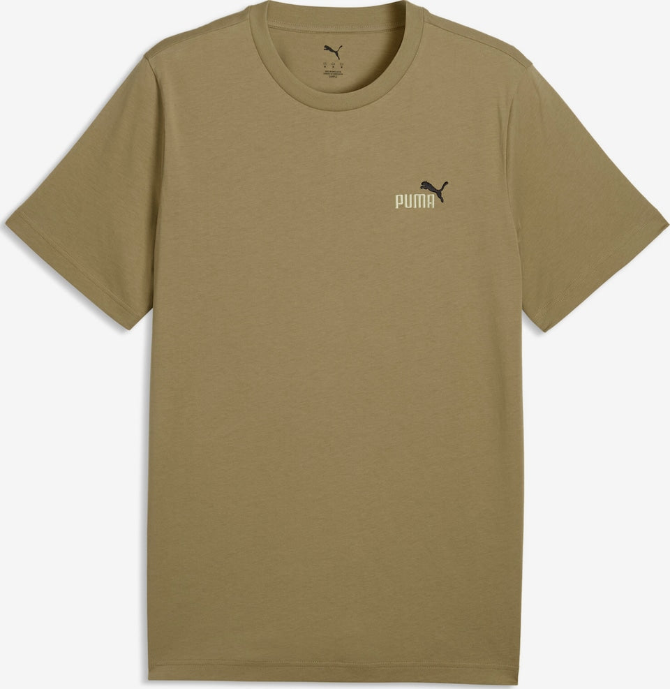 PUMA MEN'S ESSENTIALS 2 COLOUR SMALL LOGO LATTE TEE