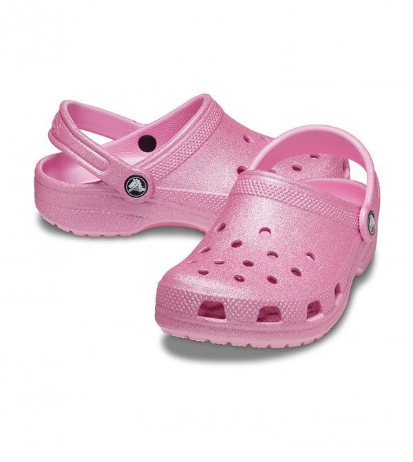 Crocs Kid's Classic Pink Glitter Clogs