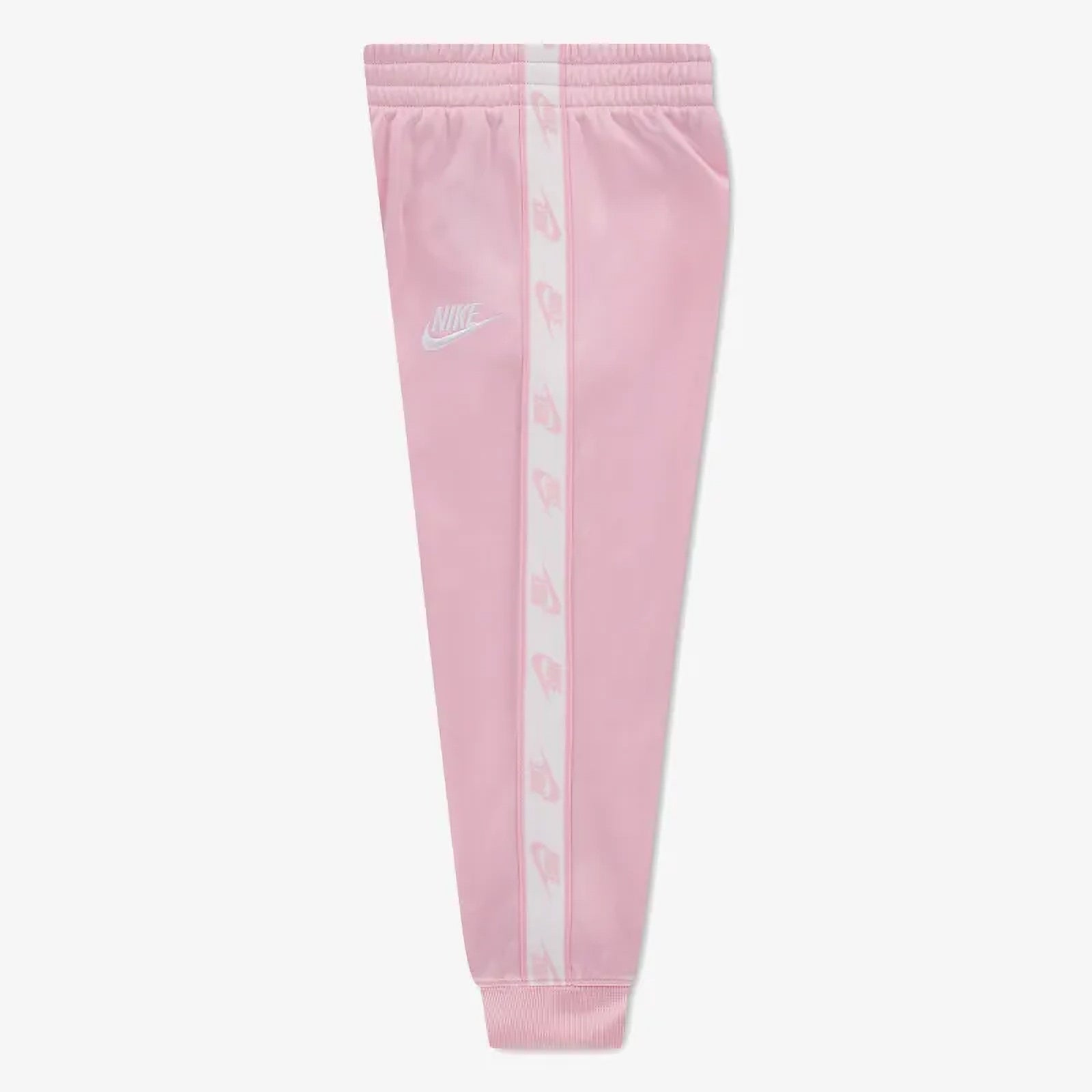 Nike Kid's Full Zip Logo Taping Pink Tracksuit Set