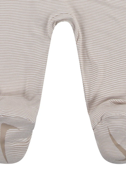 Nike Infants Striped Footed Beige Coverall