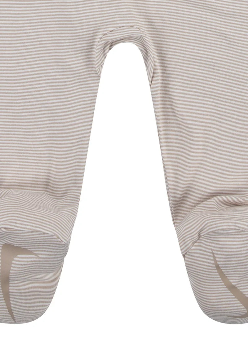 Nike Infants Striped Footed Beige Coverall