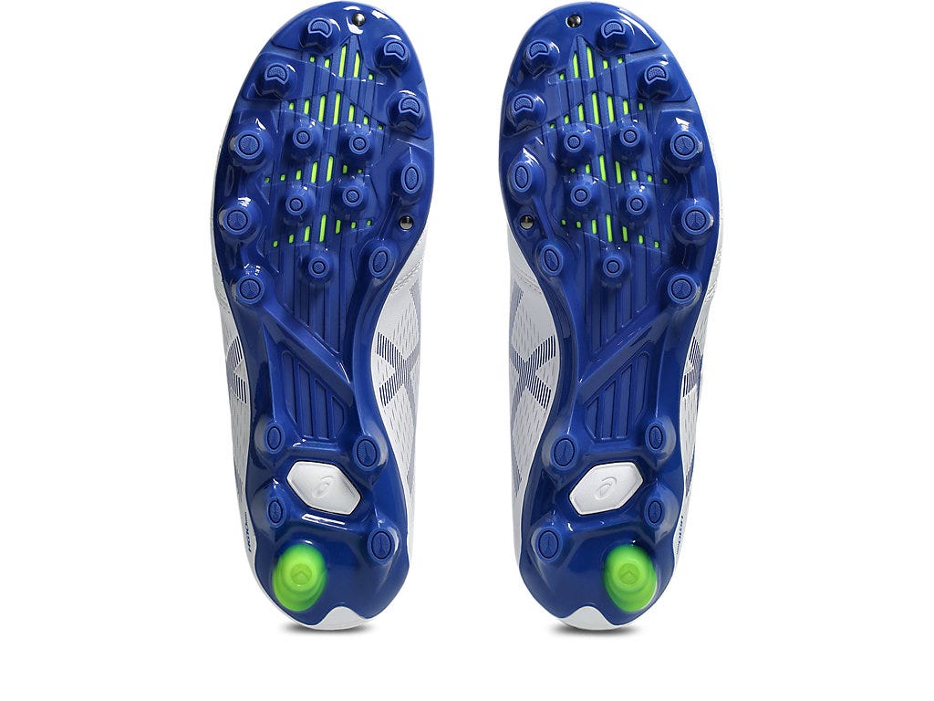 Asics Kid's Ds Light Gs White/Blue Football Boots