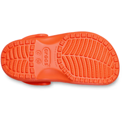 CROCS KID'S CLASSIC SHOCKING ORANGE CLOG