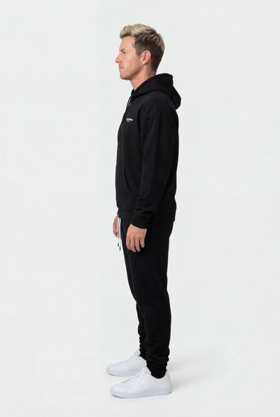 Insport Mens Easton Black Fleece Trackpants