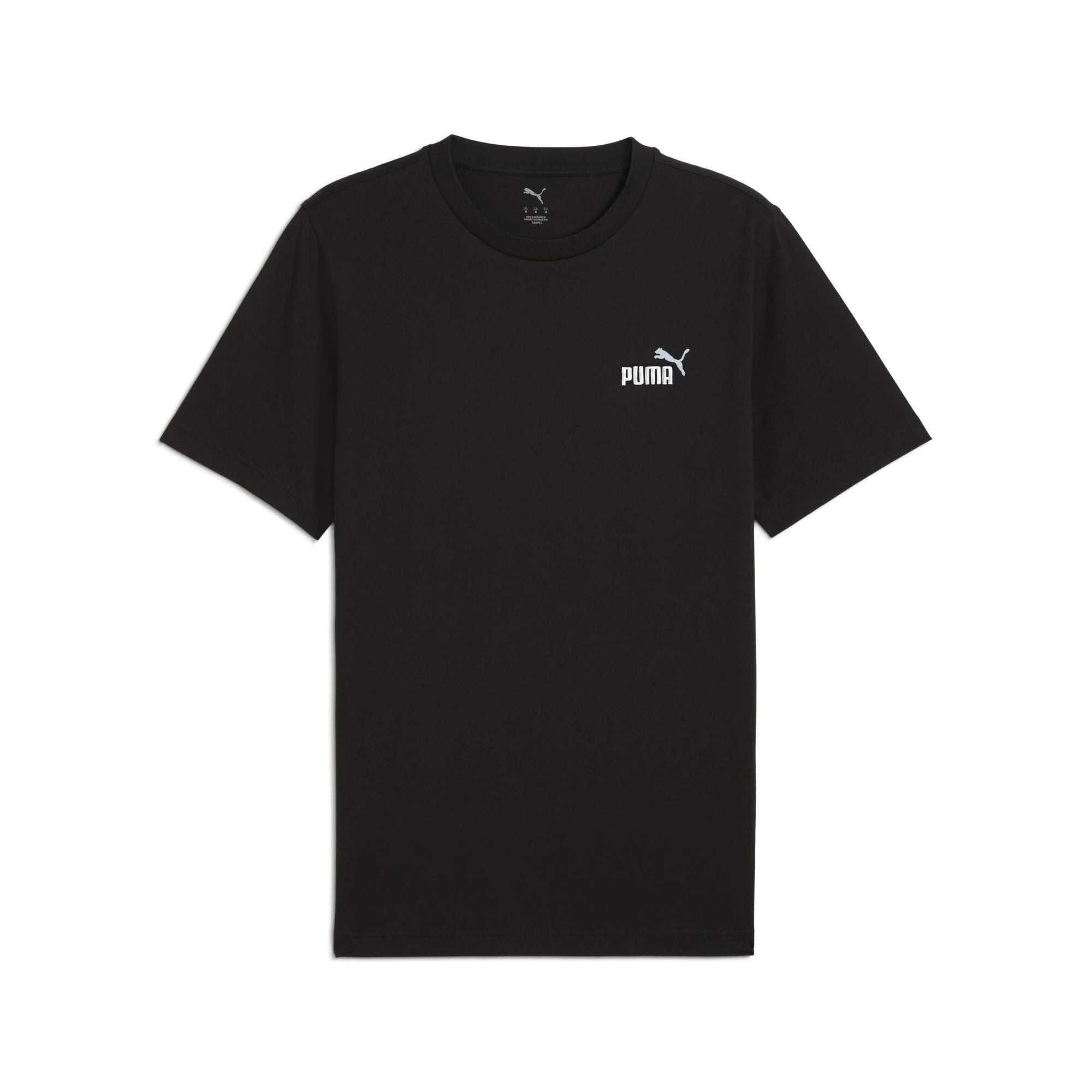 PUMA MEN'S ESSENTIALS 2 COLOUR SMALL LOGO BLACK TEE