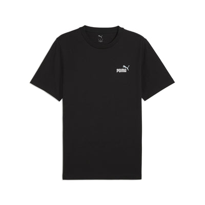 PUMA MEN'S ESSENTIALS 2 COLOUR SMALL LOGO BLACK TEE
