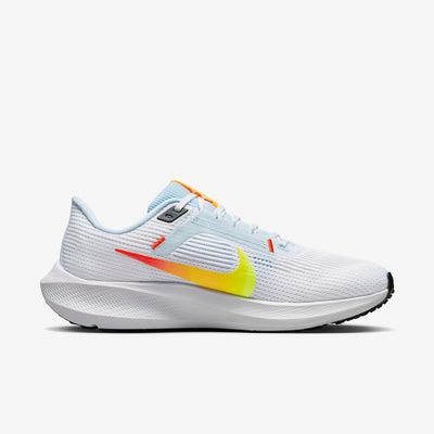 NIKE WOMEN'S AIR ZOOM PEGASUS 40 WHITE/ORANGE RUNNING SHOES