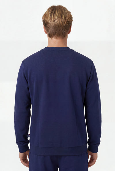 Fila Men's Byron Relaxed Crew Blue Sweatshirt