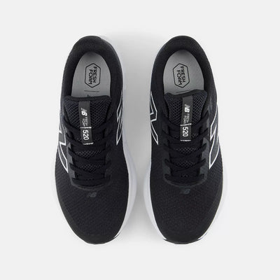 NEW BALANCE KID'S 520 BLACK/WHITE RUNNING SHOES