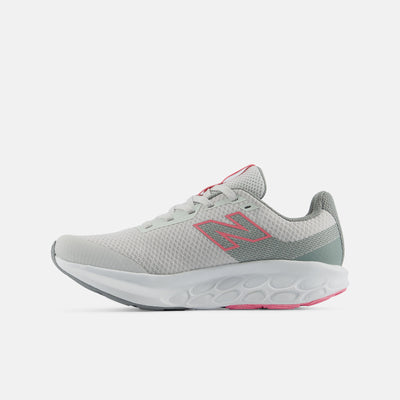 NEW BALANCE KIDS 520 LACE GREY/PINK RUNNING SHOES