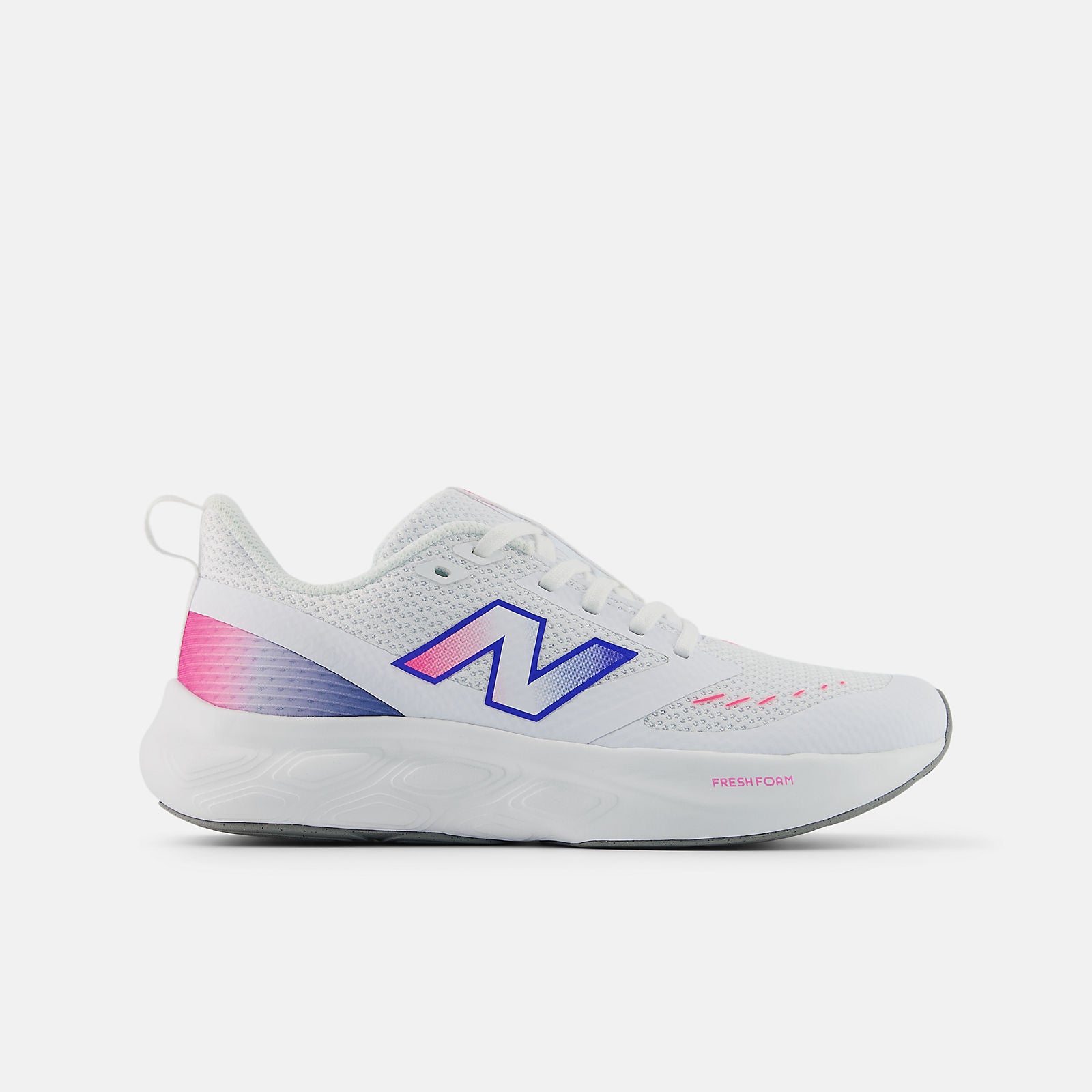 New Balance Kid's 625 Lace White/Pink/Blue Running Shoes