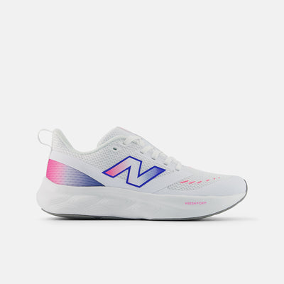 New Balance Kid's 625 Lace White/Pink/Blue Running Shoes