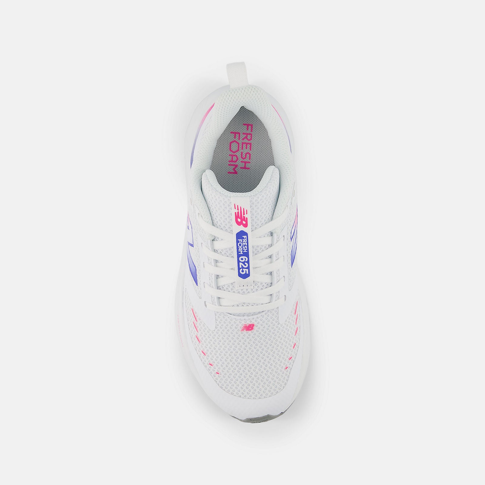 New Balance Kid's 625 Lace White/Pink/Blue Running Shoes