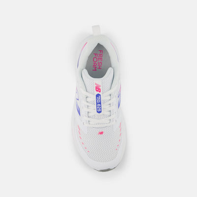 New Balance Kid's 625 Lace White/Pink/Blue Running Shoes