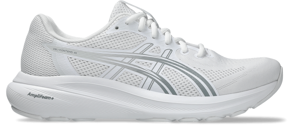 ASICS MEN'S GEL CONTEND 10 TRIPLE WHITE RUNNING SHOES