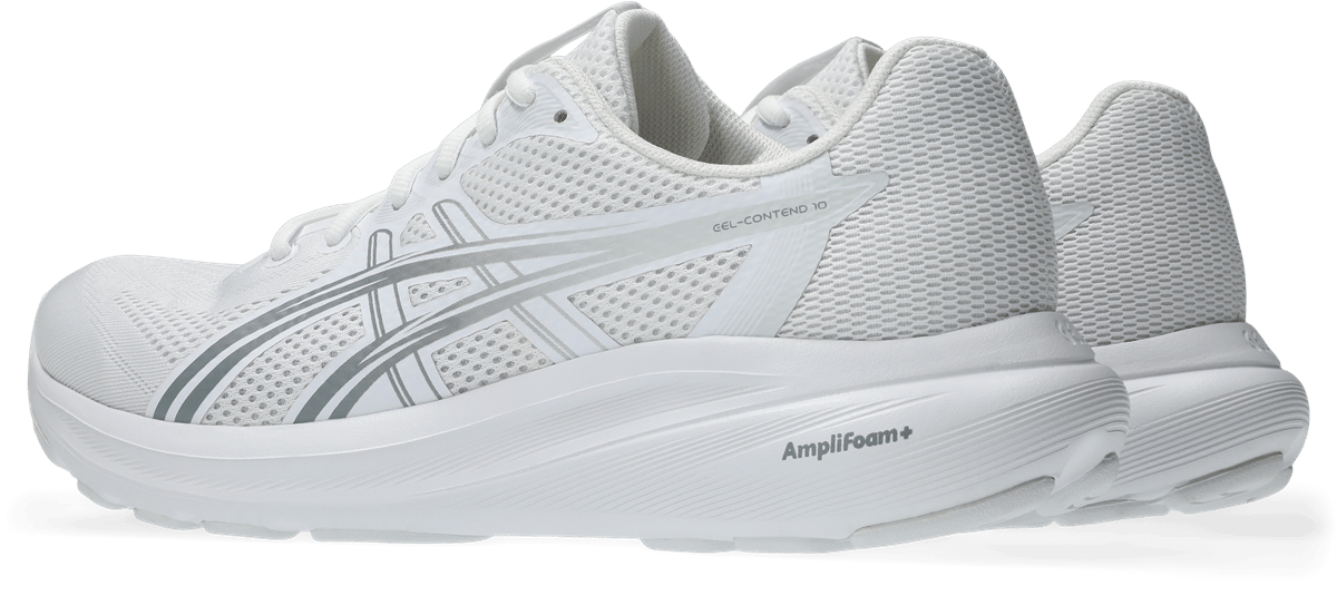 ASICS MEN'S GEL CONTEND 10 TRIPLE WHITE RUNNING SHOES