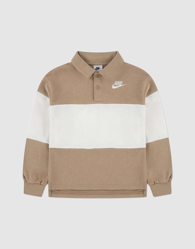 Nike Kid's Club French Terry Ls Rugby Hemp Polo