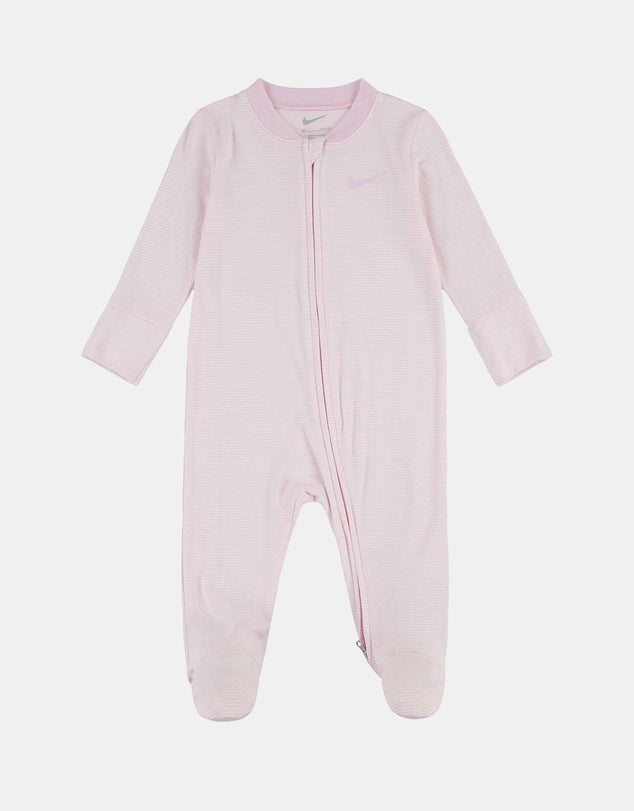 Nike Kid's Striped Coverall Pink Onesie