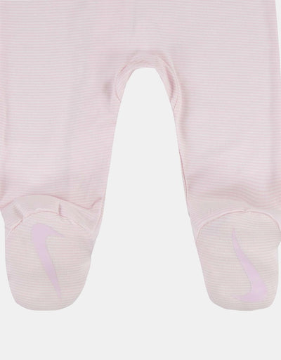 Nike Kid's Striped Coverall Pink Onesie
