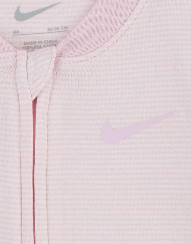 Nike Kid's Striped Coverall Pink Onesie