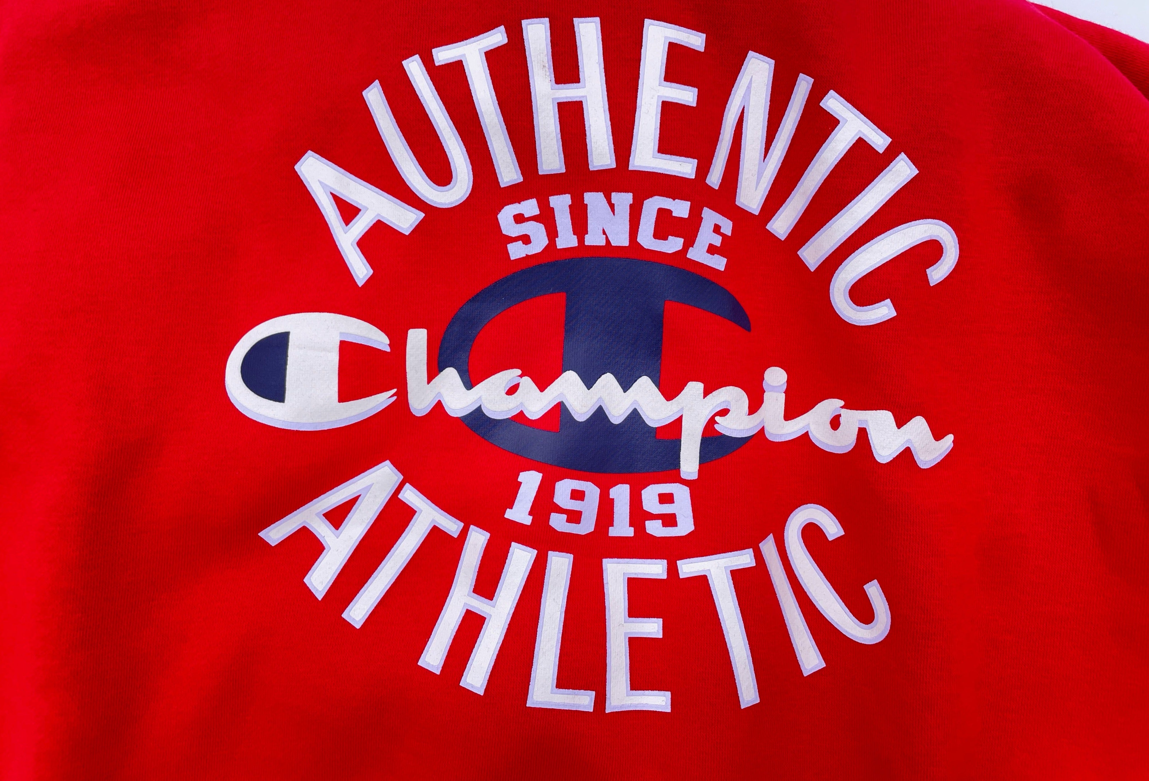 CHAMPION WOMEN S AUTHENTIC GRAPHIC RED HOODIE XS