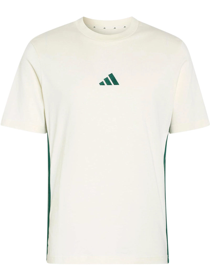 ADIDAS MEN'S ESSENTIALS 3-STRIPES SMALL LOGO IVORY TEE