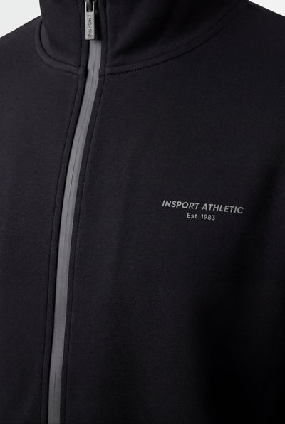 Insport Mens Scuba Hooded Zip Black Jacket