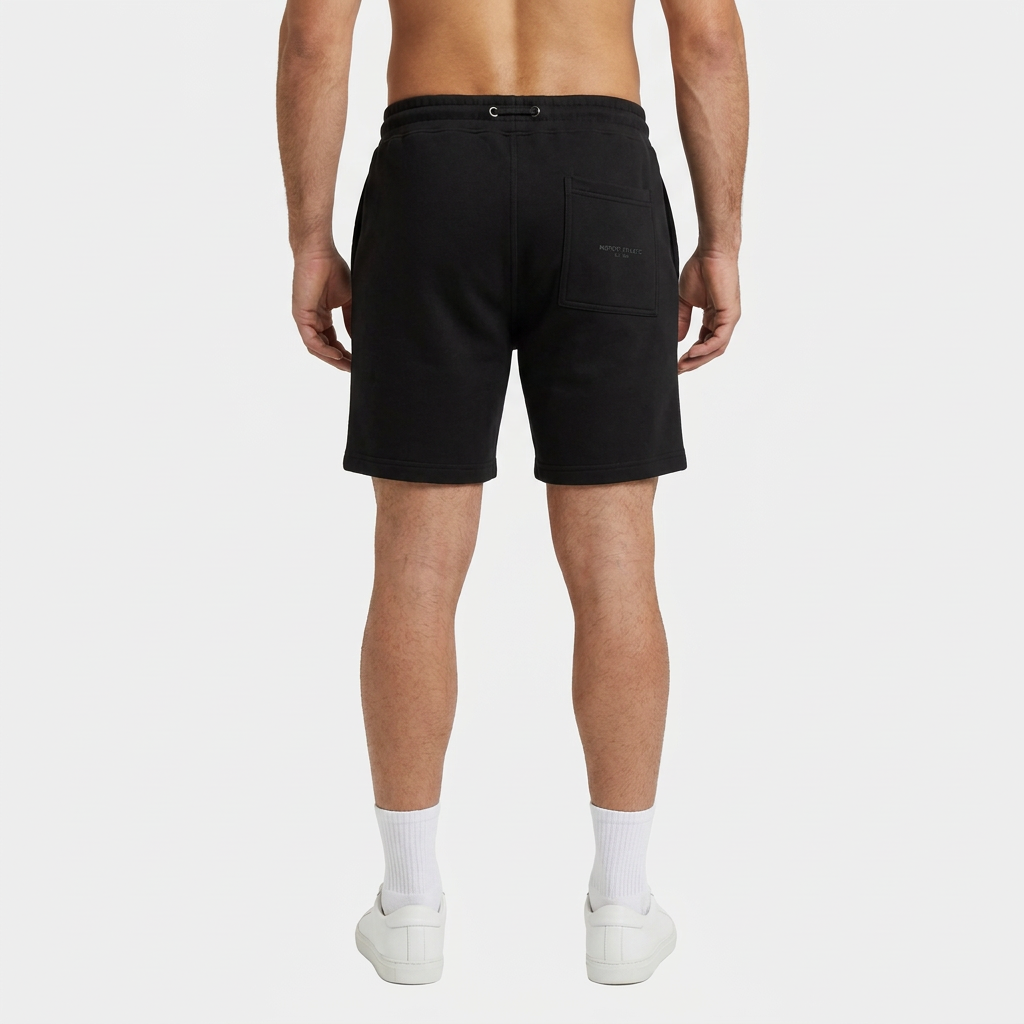 INSPORT mens Scuba short in black, back view showing back pocket
